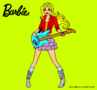 Dibujo Barbie guitarrista pintado por andreahuelva