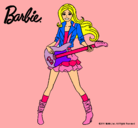 Dibujo Barbie guitarrista pintado por brendat