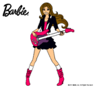 Dibujo Barbie guitarrista pintado por Mariliana