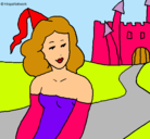 Dibujo Princesa y castillo pintado por zoel