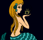 Dibujo Sirena y perla pintado por CRISTYGLEZ66