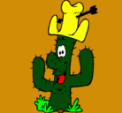 Dibujo Cactus con sombrero pintado por keidy