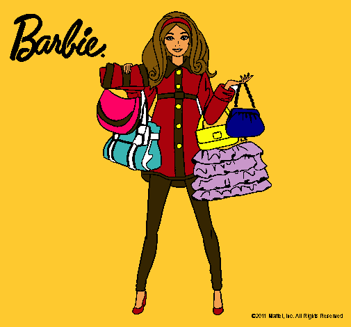Dibujo Barbie de compras pintado por criistiina
