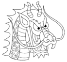 Dibujo Cabeza de dragón pintado por dragon1