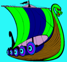 Dibujo Barco vikingo pintado por DIAMANTE2002