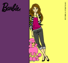 Dibujo Barbie con cazadora de cuadros pintado por Bryna2