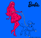 Dibujo Barbie paseando a su mascota pintado por maryajomagberin