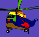 Dibujo Helicóptero al rescate pintado por Alufer