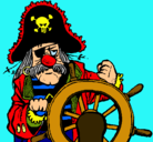 Dibujo Capitán pirata pintado por Kaska