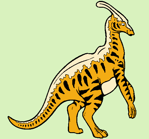 Parasaurolofus con rayas