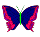 Dibujo Mariposa pintado por borlita