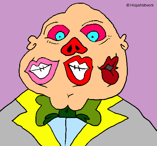Dibujo Monstruo con tres bocas pintado por Kaska