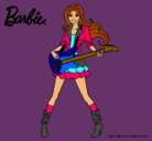 Dibujo Barbie guitarrista pintado por Luara