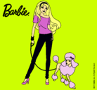 Dibujo Barbie con look moderno pintado por Daaf