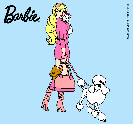 Dibujo Barbie elegante pintado por xime99
