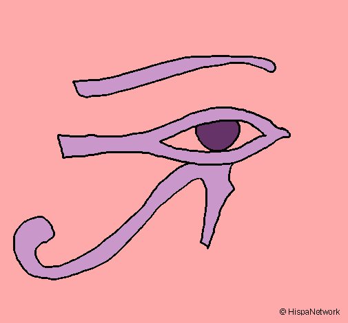 Dibujo Ojo Horus pintado por meli3003