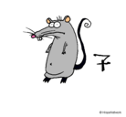 Dibujo Rata pintado por manulin