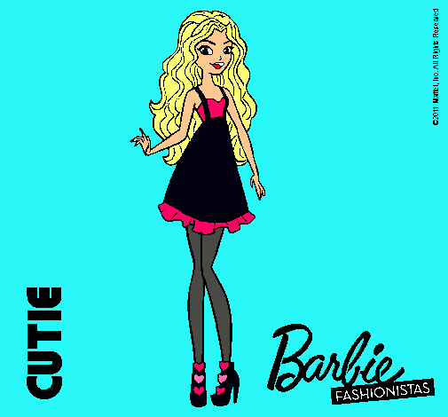 Dibujo Barbie Fashionista 3 pintado por agus-