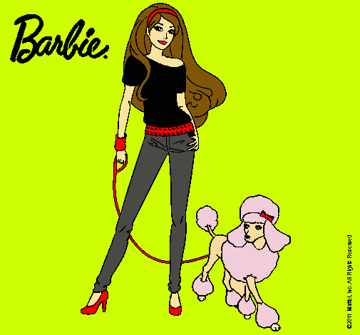 Dibujo Barbie con look moderno pintado por Bryna2