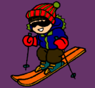 Dibujo Niño esquiando pintado por kimberli