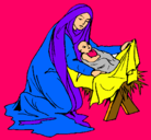 Dibujo Nacimiento del niño Jesús pintado por harry