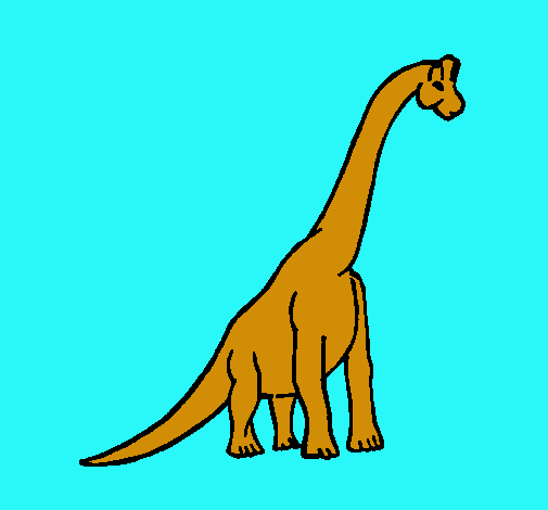 Dibujo Braquiosaurio pintado por drago