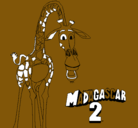 Dibujo Madagascar 2 Melman pintado por bautista