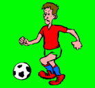 Dibujo Jugador de fútbol pintado por Picasso