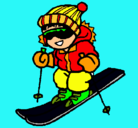 Dibujo Niño esquiando pintado por shagi