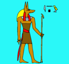 Dibujo Anubis pintado por sandruqui