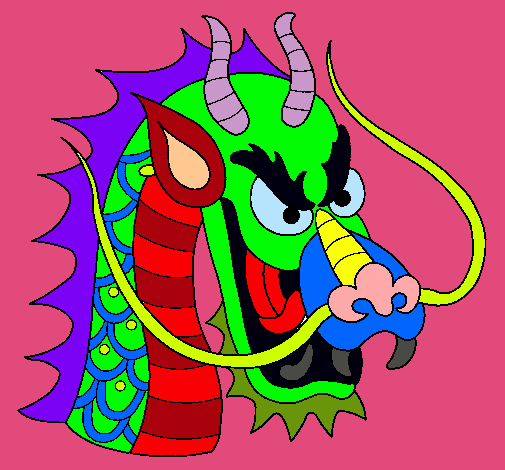 Dibujo Cabeza de dragón pintado por DJ5799