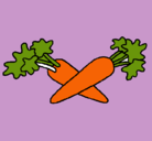 Dibujo zanahorias pintado por sanahorias
