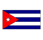 Dibujo Cuba pintado por bandera
