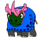 Dibujo Rinoceronte pintado por ahmed