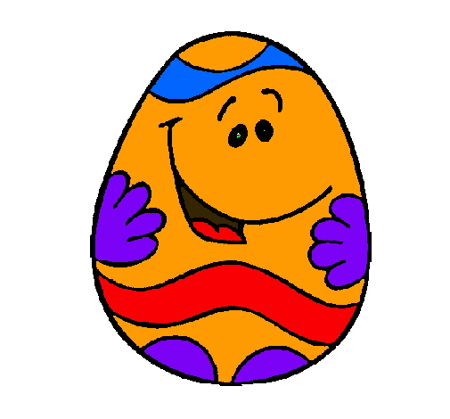 Dibujo Huevo de pascua feliz pintado por minimi