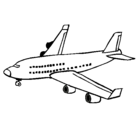 Dibujo Avión de pasajeros pintado por avavion