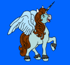Dibujo Unicornio con alas pintado por LizbethFriki