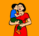 Dibujo Beso maternal pintado por Cor2A