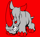 Dibujo Rinoceronte II pintado por jarocho