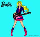 Dibujo Barbie guitarrista pintado por maraa