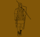 Dibujo Soldado romano pintado por arcadite