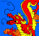 Dibujo Dragón japonés pintado por c1176