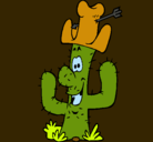 Dibujo Cactus con sombrero pintado por Sebaxxes16