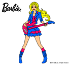 Dibujo Barbie guitarrista pintado por gabri7