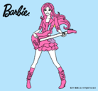 Dibujo Barbie guitarrista pintado por MOSEL