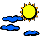 Dibujo Sol y nubes 2 pintado por popodevaca