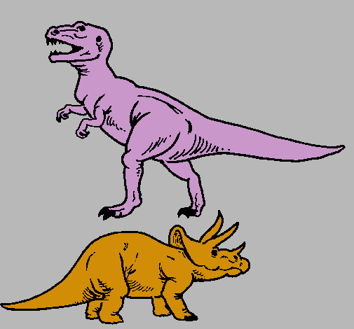 Triceratops y tiranosaurios rex