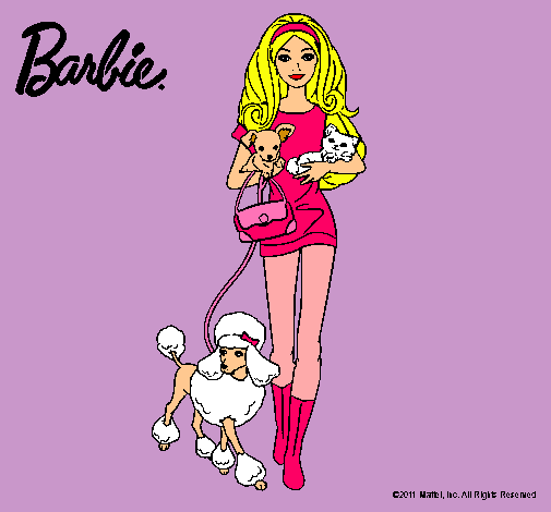 Barbie con sus mascotas