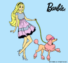 Dibujo Barbie paseando a su mascota pintado por Daaf