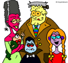 Dibujo Familia de monstruos pintado por Kaska 